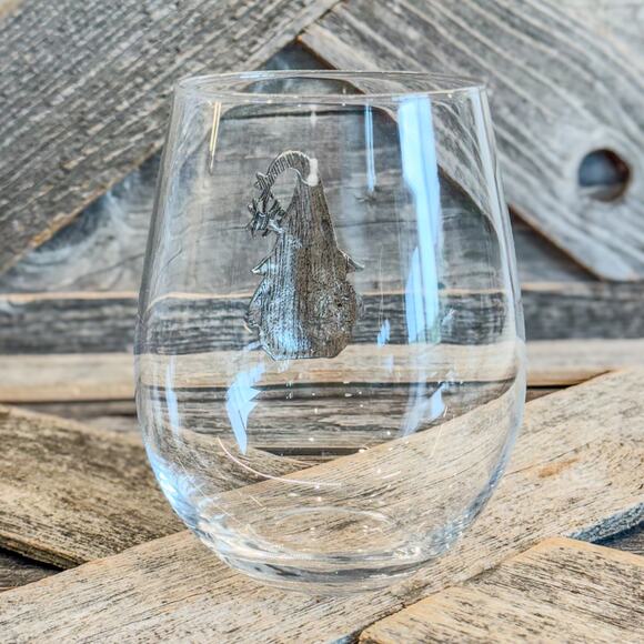 Rhinestone Halloween Gnome Witch, 18oz Stemless Wine Glass by Broomstick Blvd - Picture 4 of 10